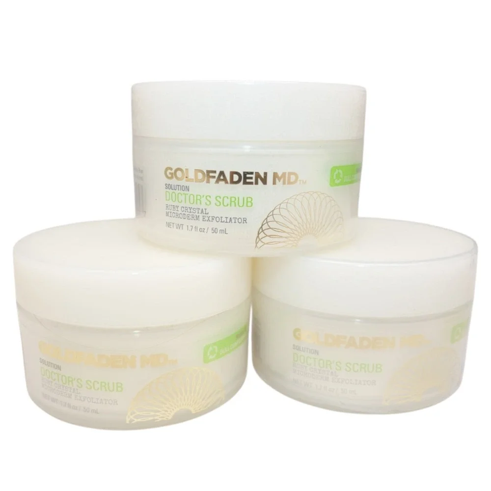 Goldfaden MD Doctor's Scrub Ruby Crystal Microderm Exfoliator 1.7 oz Lot of 3